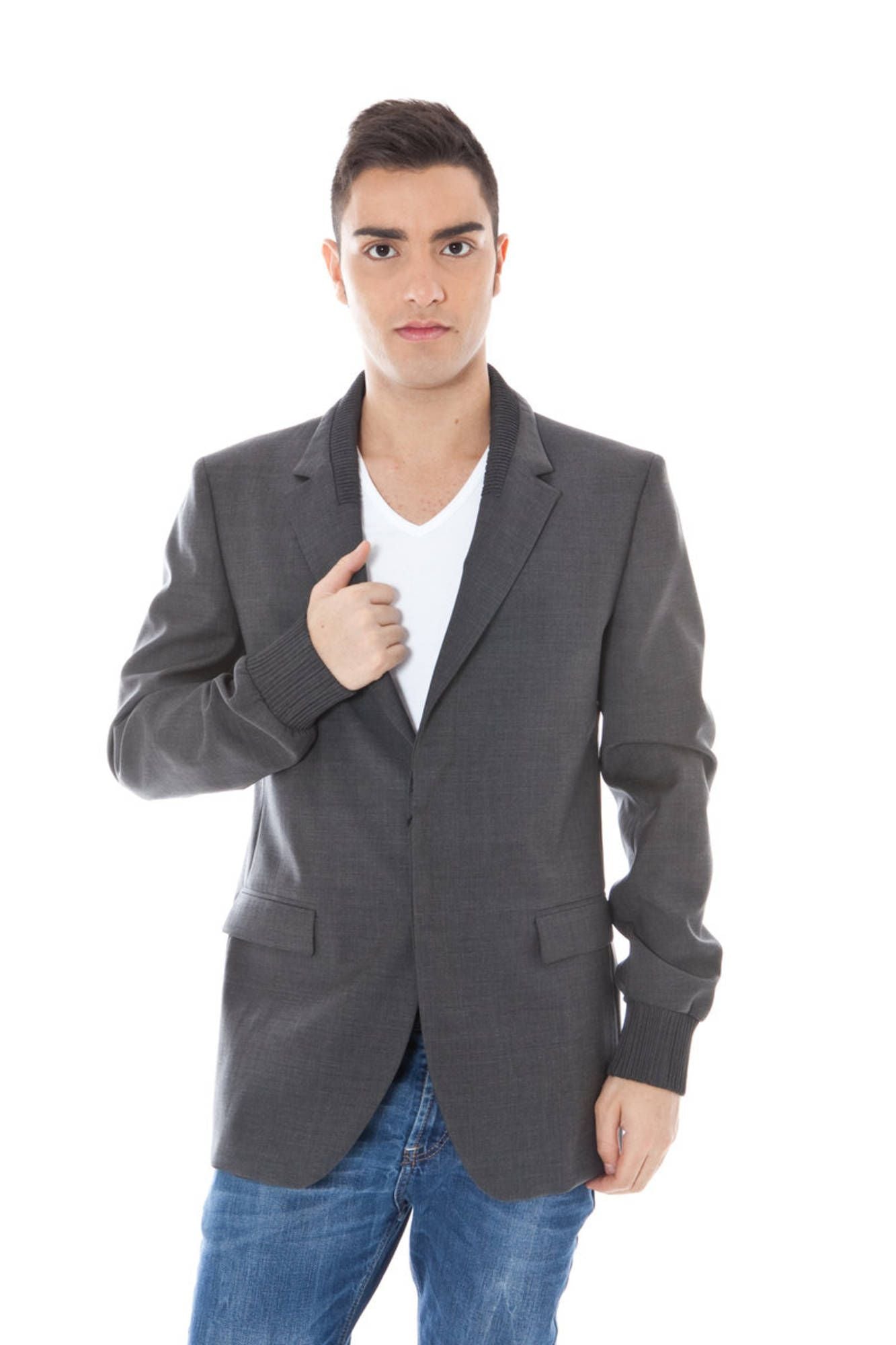 CALVIN KLEIN MEN'S CLASSIC JACKET GRAY