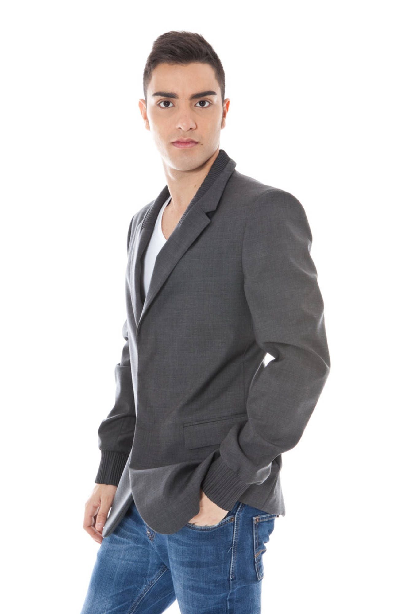 CALVIN KLEIN MEN'S CLASSIC JACKET GRAY