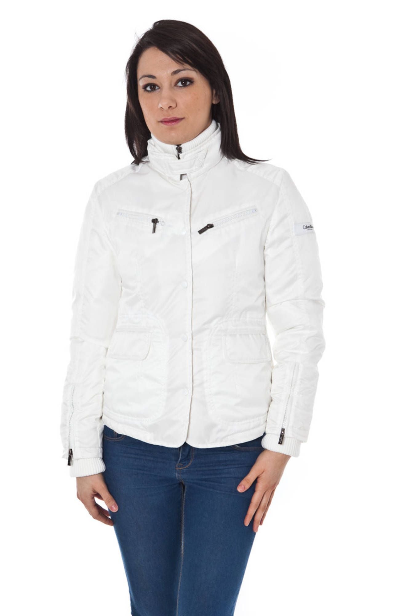 CALVIN KLEIN WHITE WOMAN DOWN JACKET