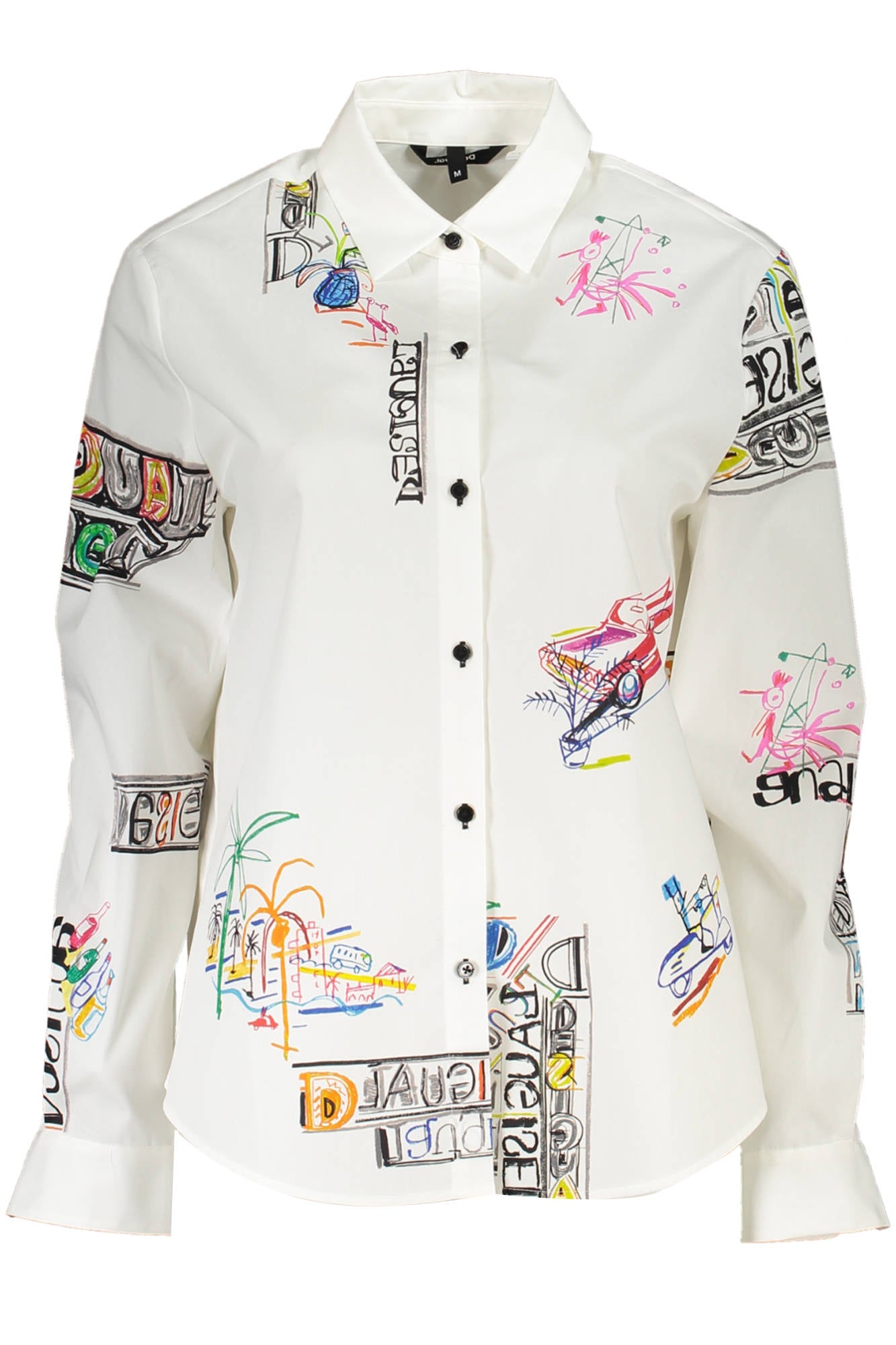 DESIGUAL WOMEN'S LONG SLEEVED SHIRT WHITE