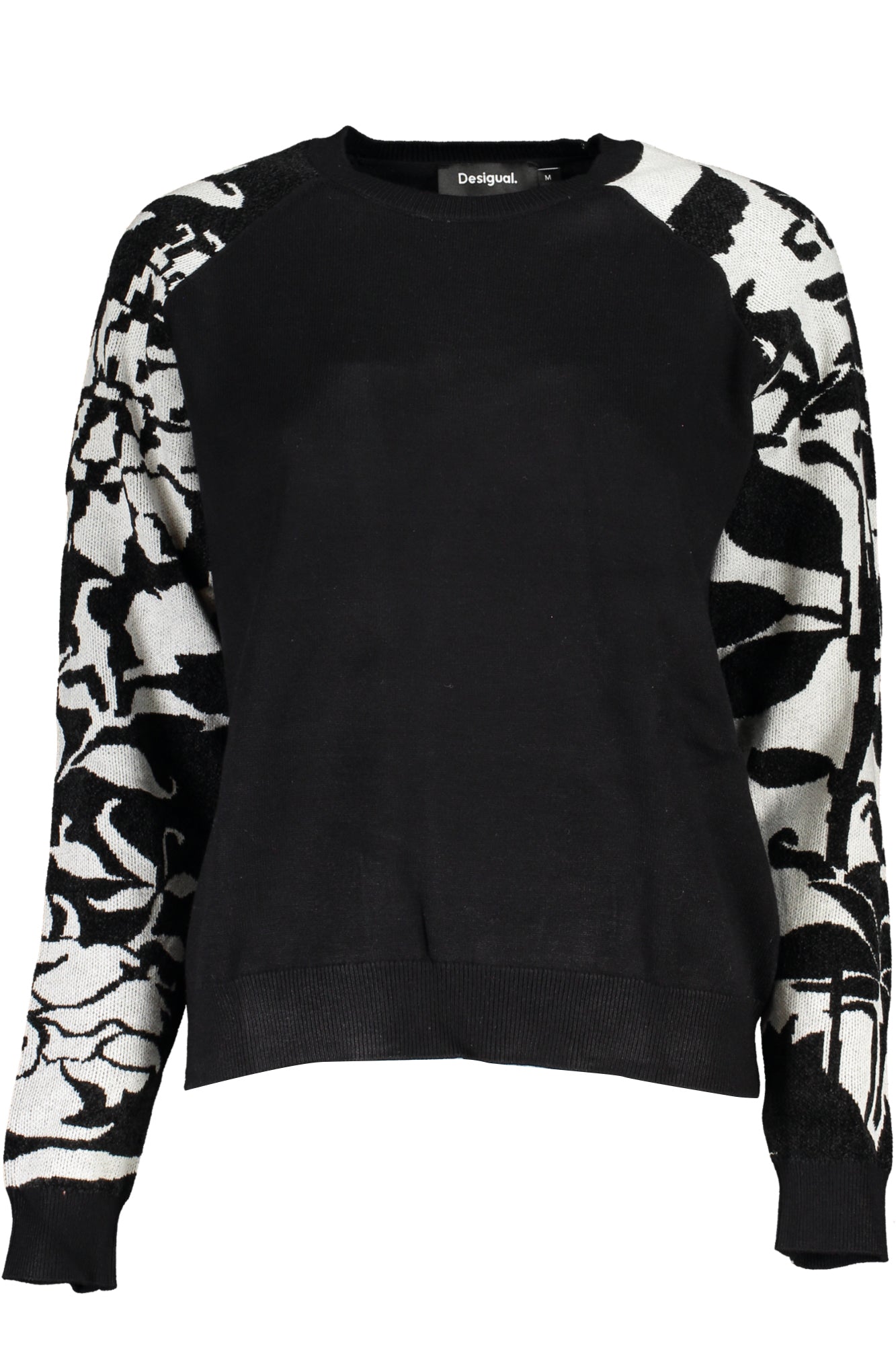 DESIGUAL BLACK WOMEN'S SWEATER
