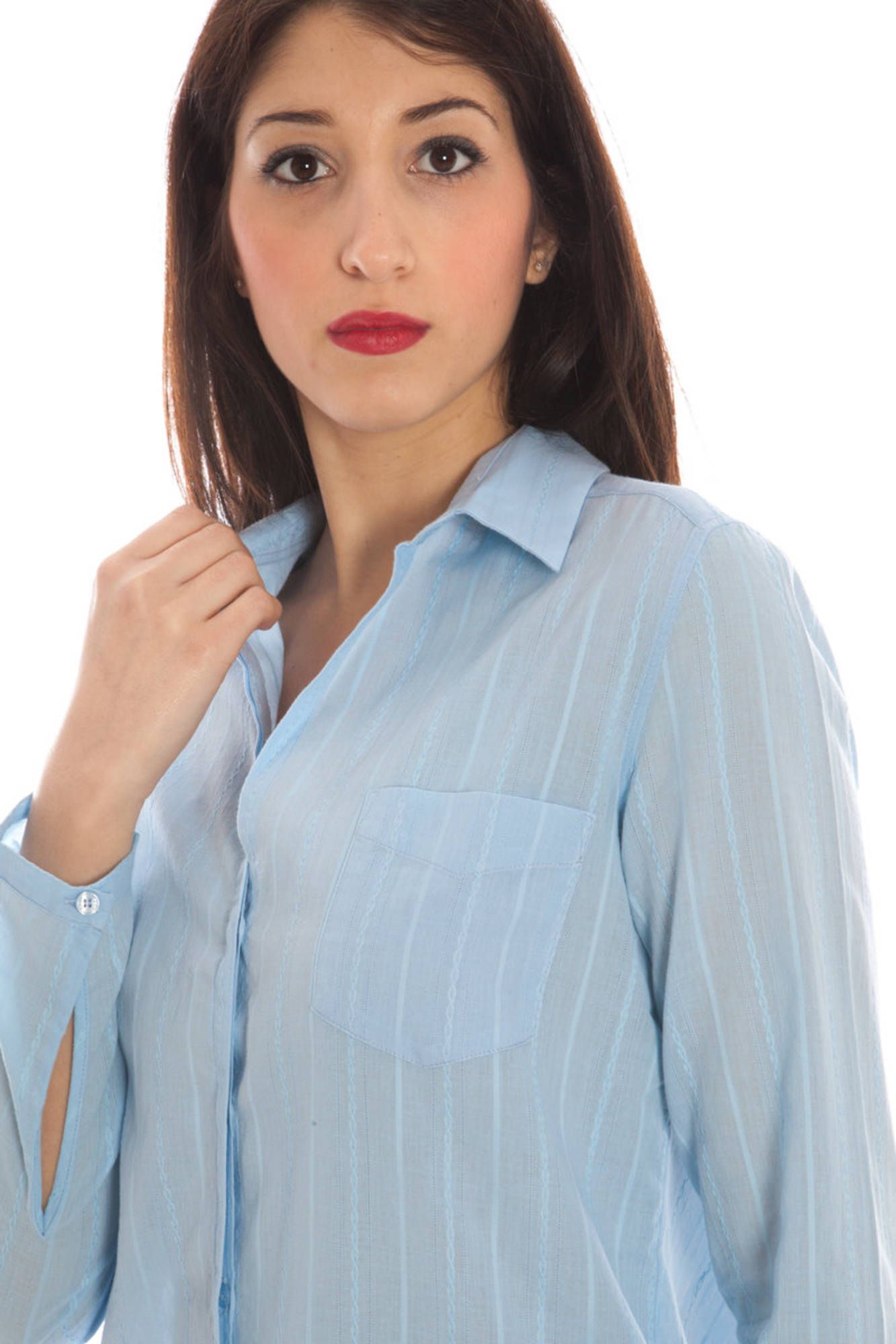 GANT WOMEN'S LONG SLEEVE SHIRT LIGHT BLUE