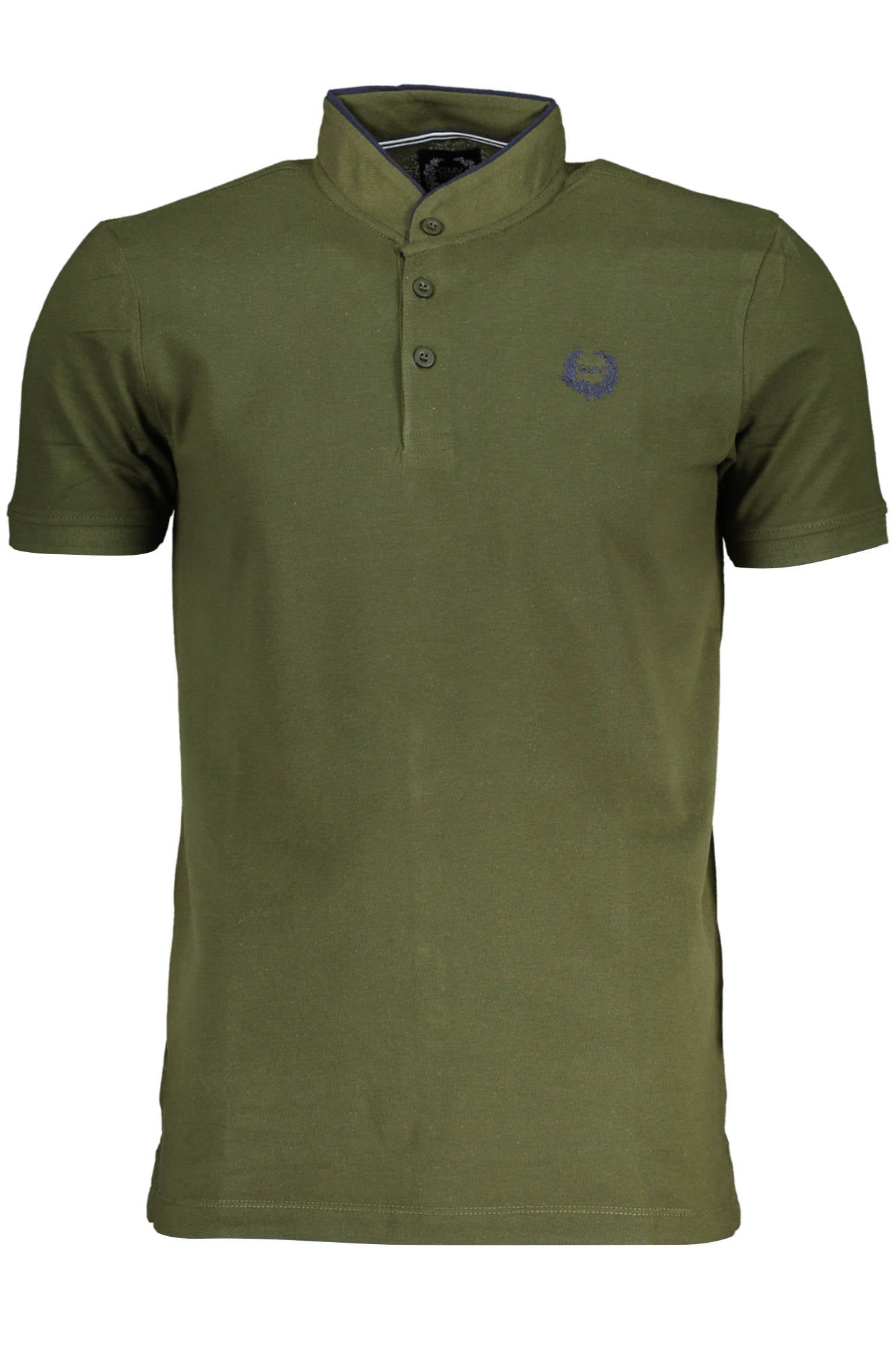 GIAN MARCO VENTURI MEN'S GREEN SHORT SLEEVED POLO SHIRT