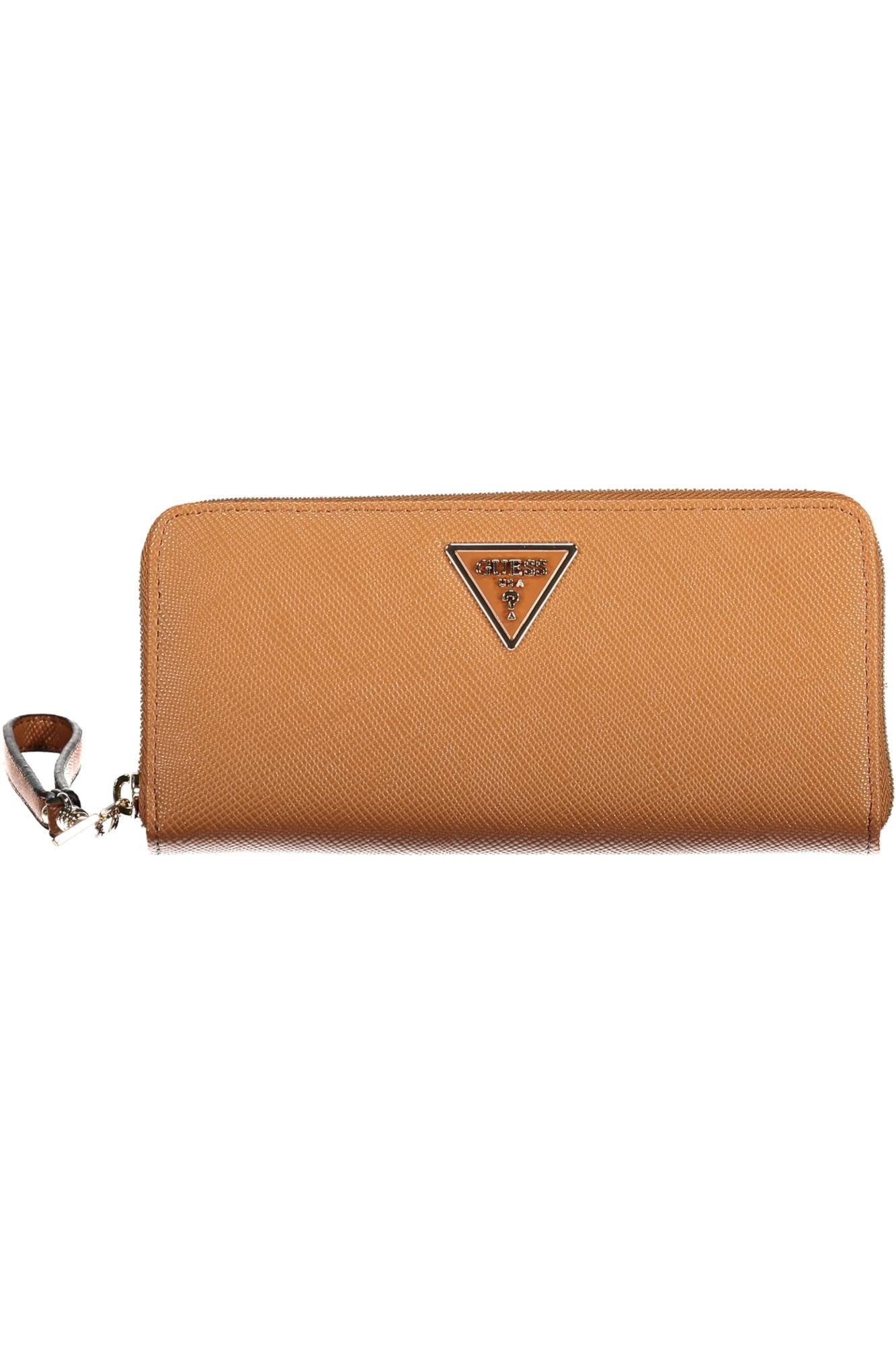 GUESS JEANS WOMEN'S WALLET BROWN