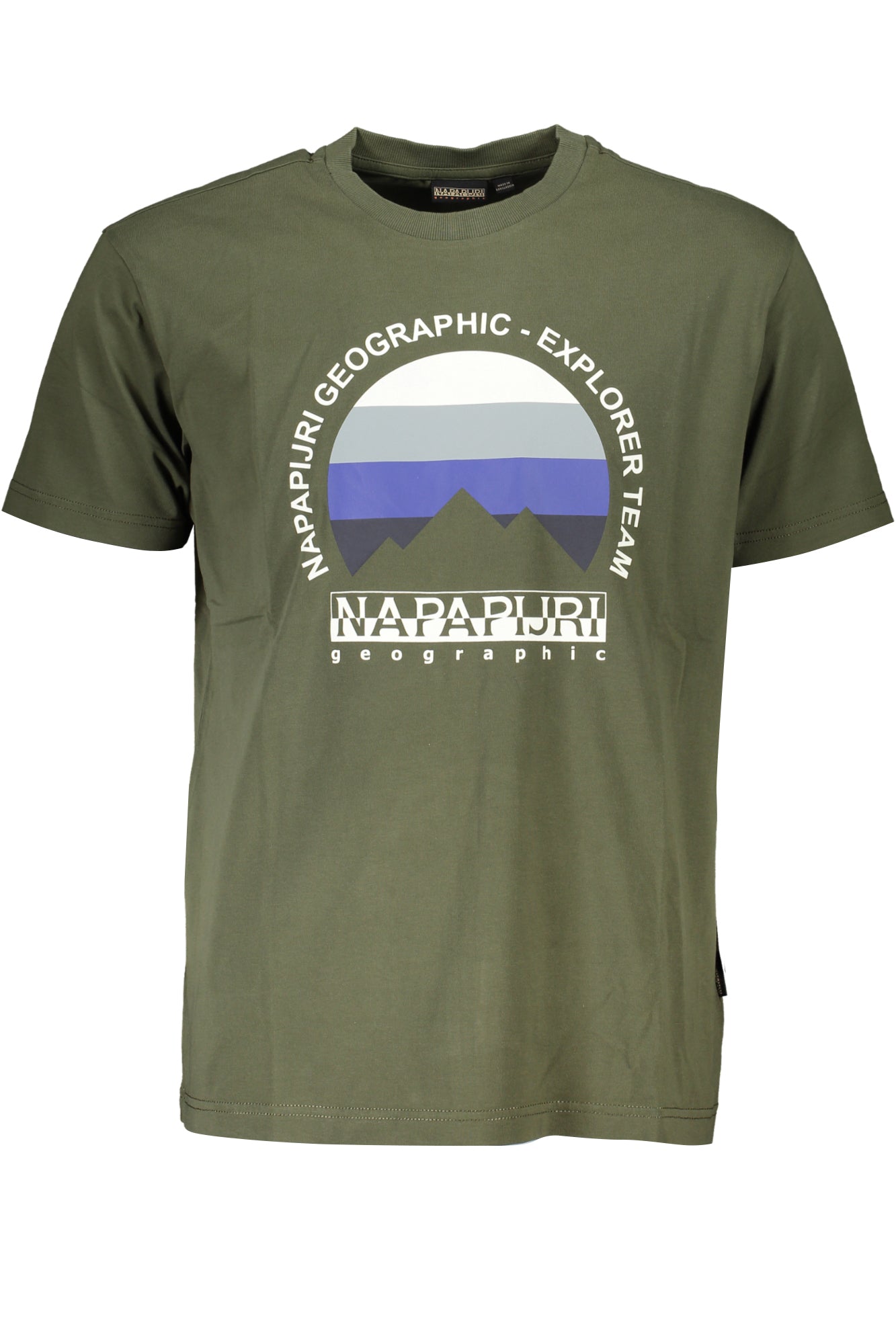 NAPAPIJRI GREEN MEN'S SHORT SLEEVE T-SHIRT