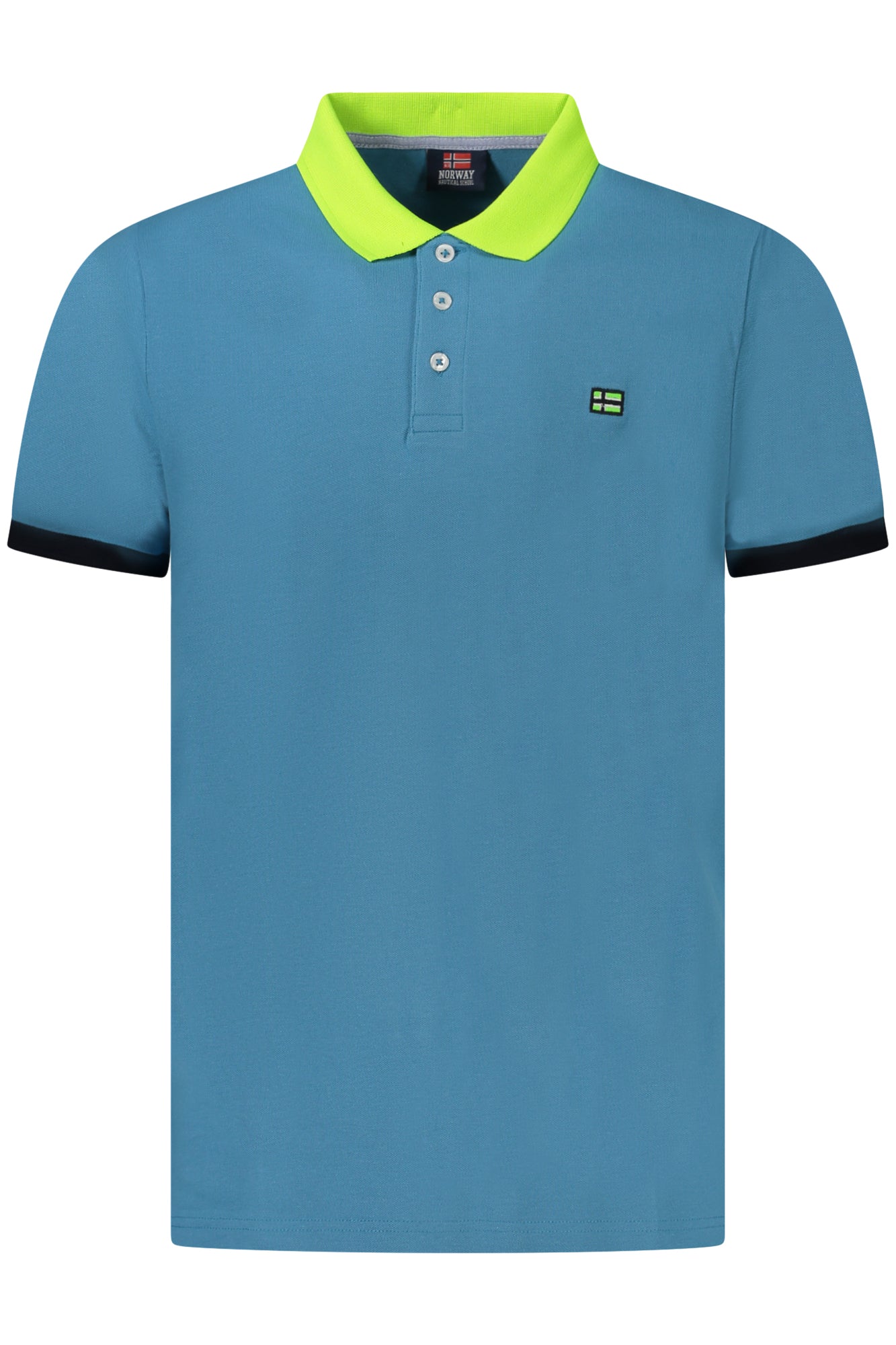NORWAY 1963 MEN'S SHORT SLEEVE POLO SHIRT BLUE