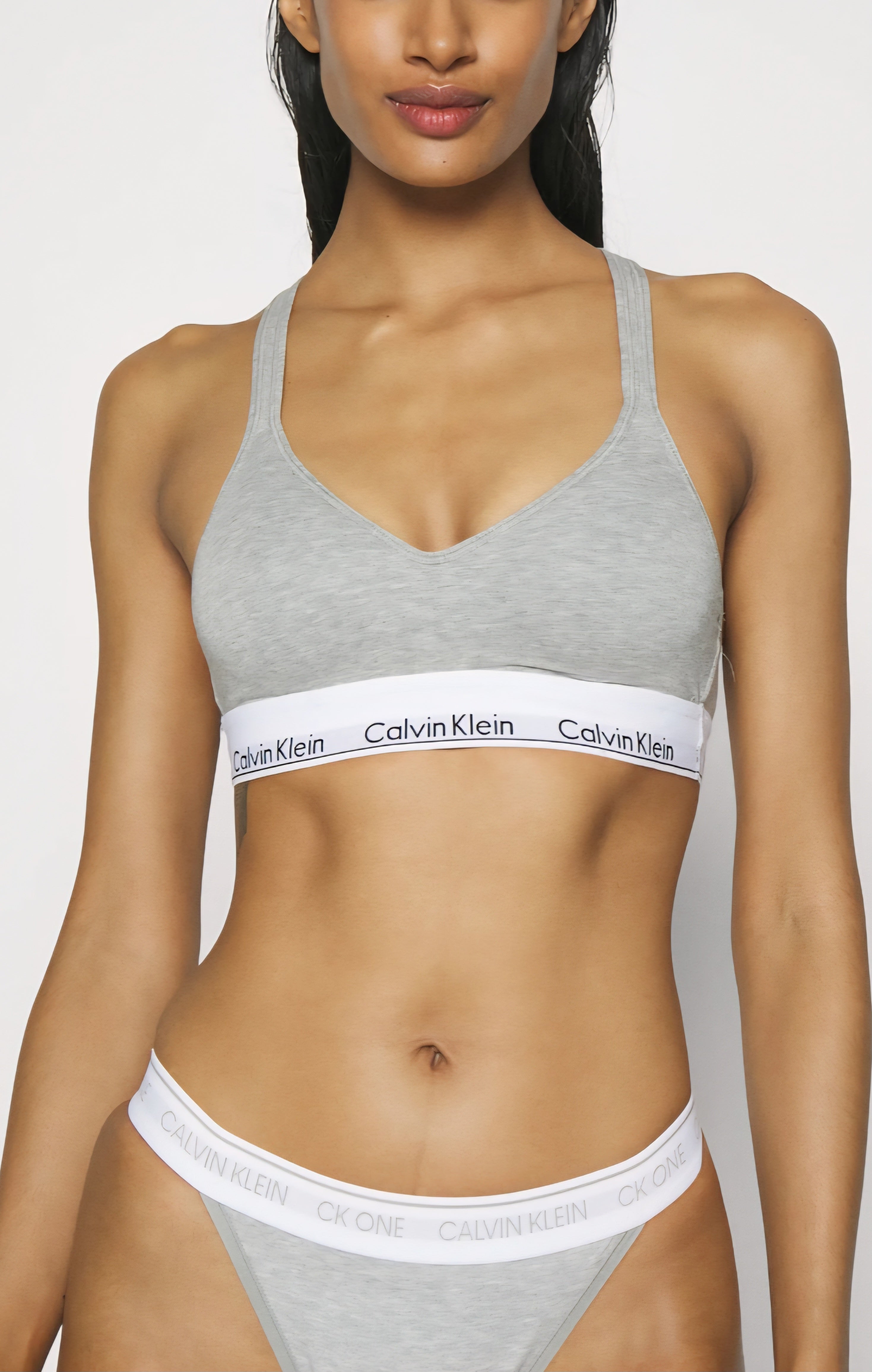 CALVIN KLEIN BALCONY BRA WOMAN GRAY