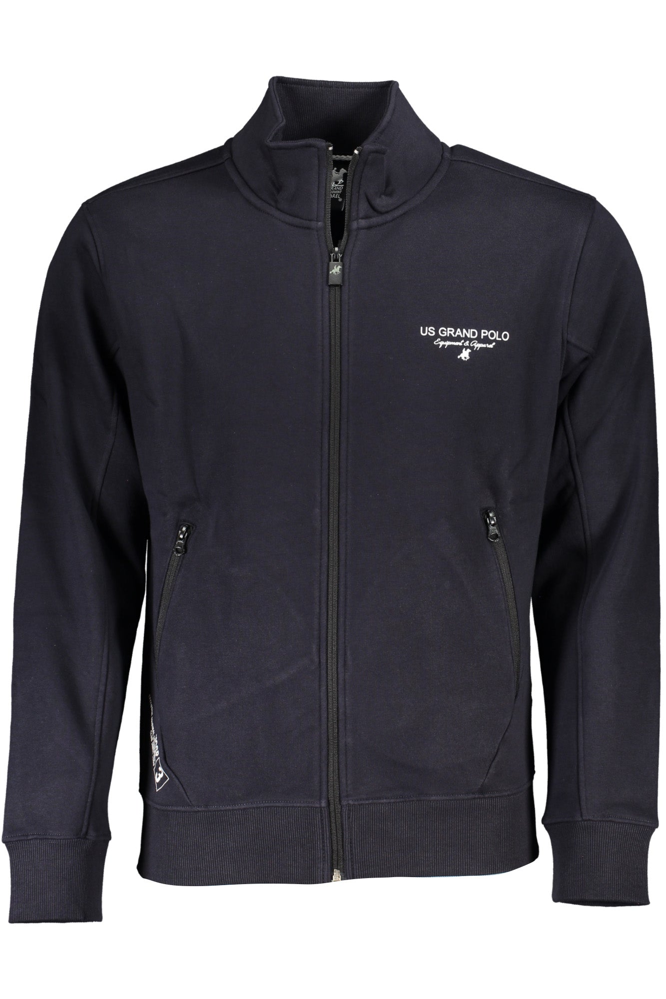 US GRAND POLO MEN'S BLUE ZIP SWEATSHIRT