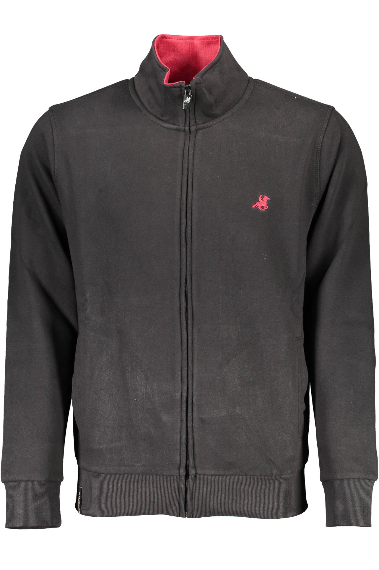 US GRAND POLO MEN'S BLACK ZIP-UP SWEATSHIRT