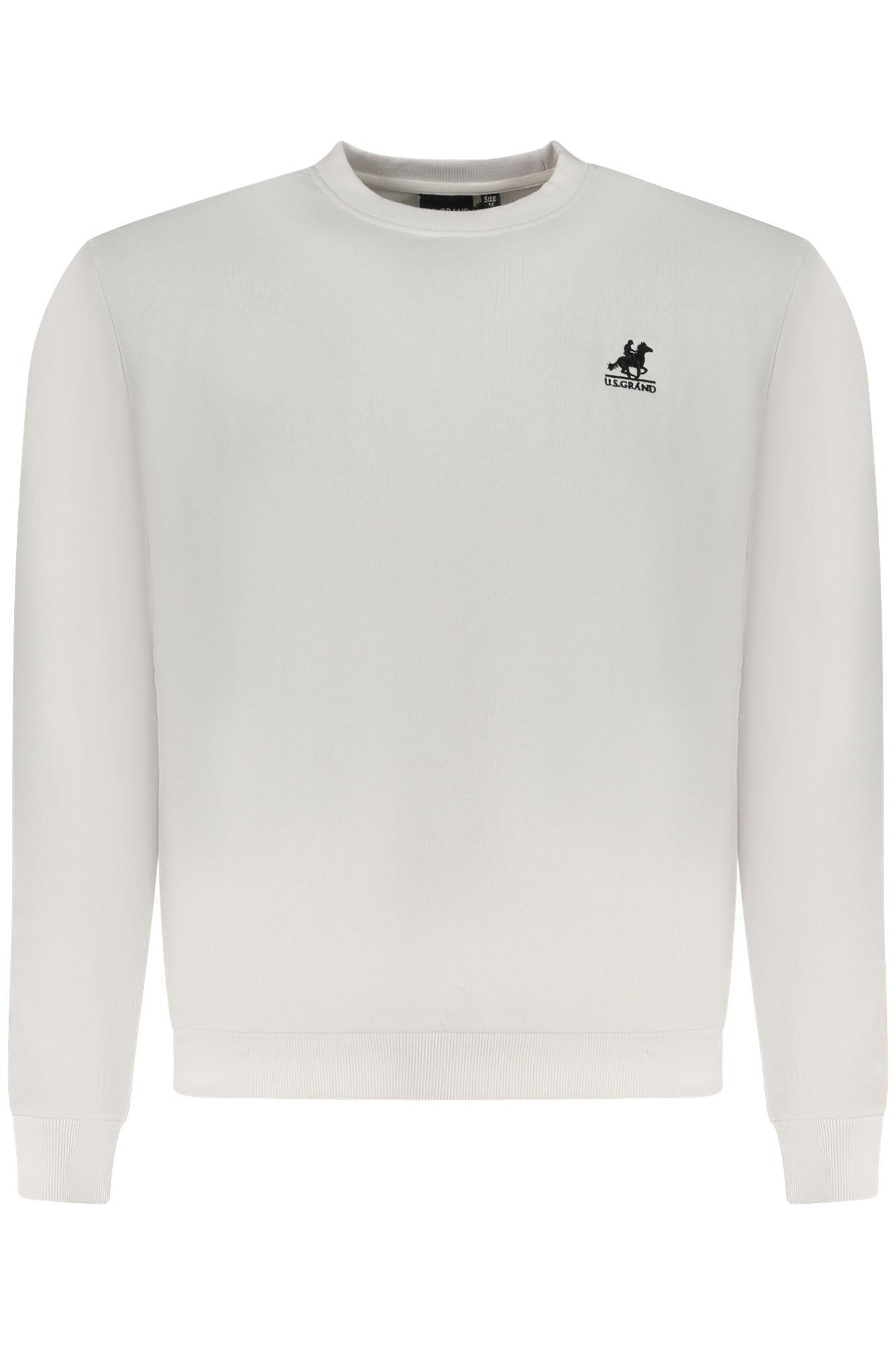 US GRAND POLO MEN'S ZIP-UP SWEATSHIRT WHITE