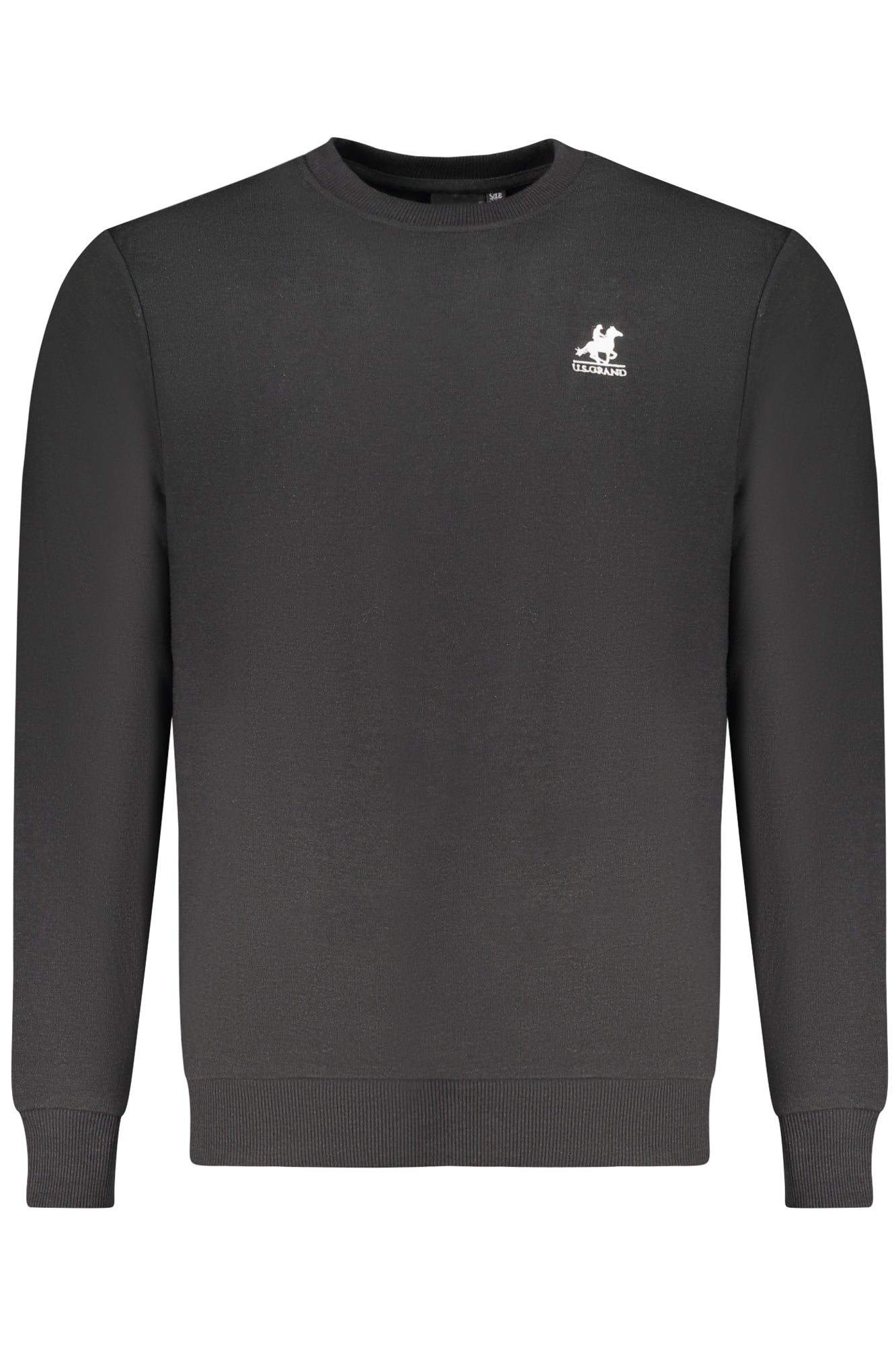 US GRAND POLO MEN'S BLACK ZIP-UP SWEATSHIRT