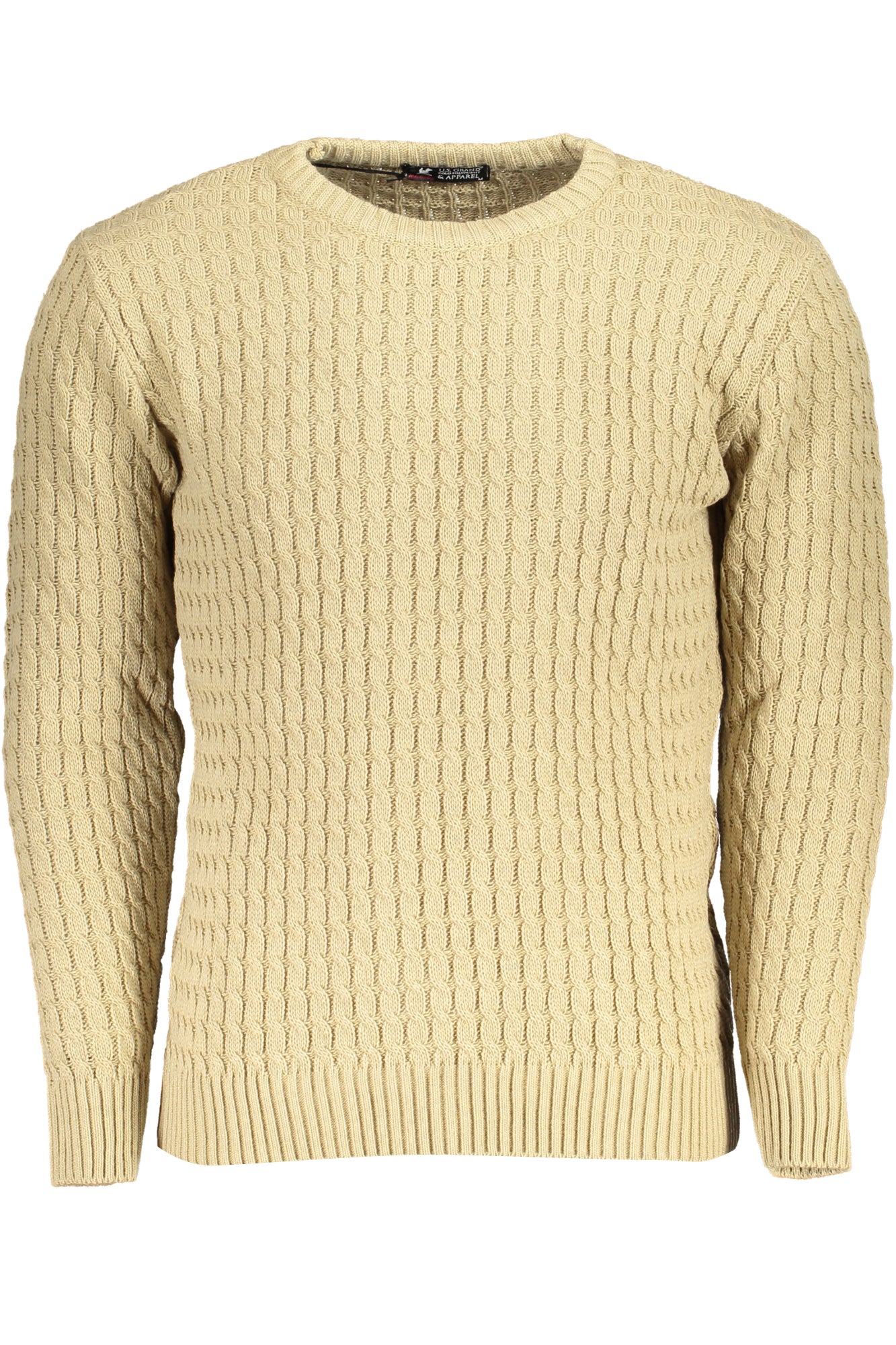 US GRAND POLO MEN'S BEIGE SWEATER