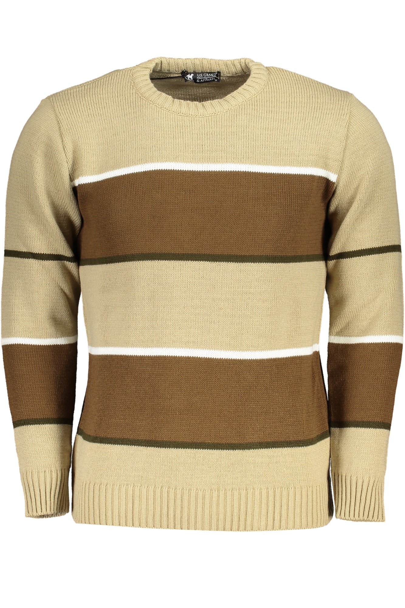 US GRAND POLO MEN'S BEIGE SWEATER