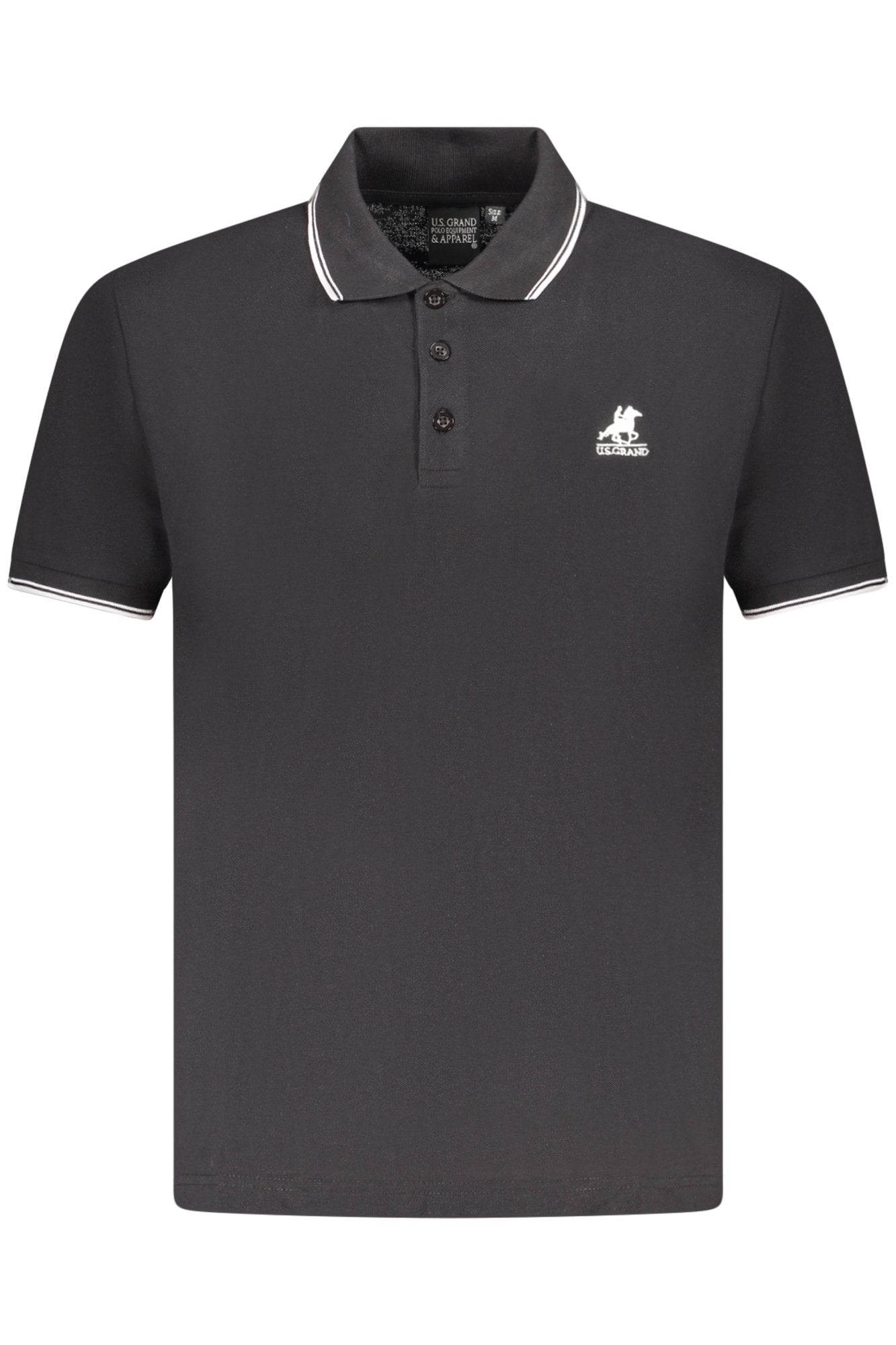 US GRAND POLO MEN'S SHORT SLEEVE POLO BLACK