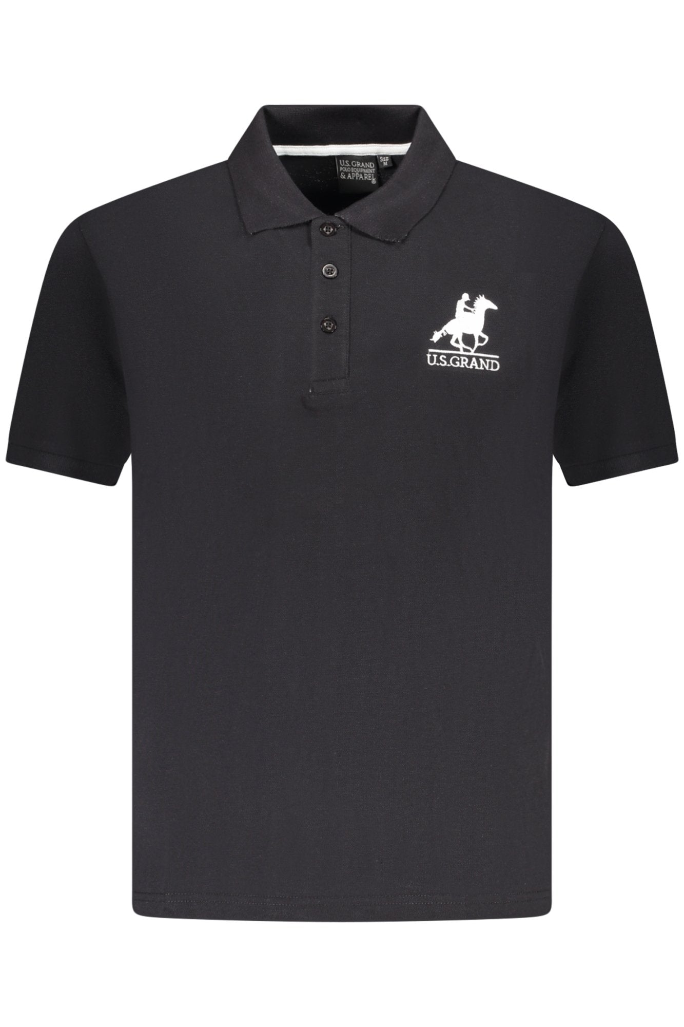 US GRAND POLO MEN'S SHORT SLEEVE POLO BLACK