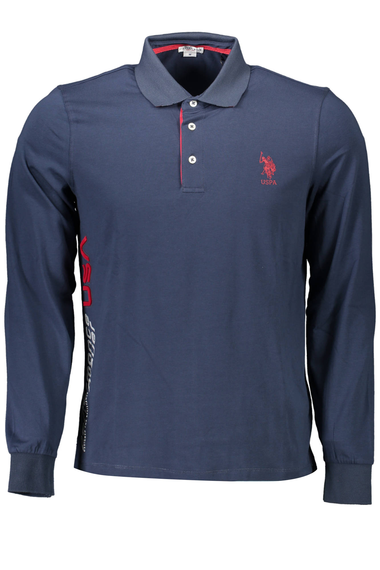US POLO SHIRT LONG SLEEVE MAN BLUE